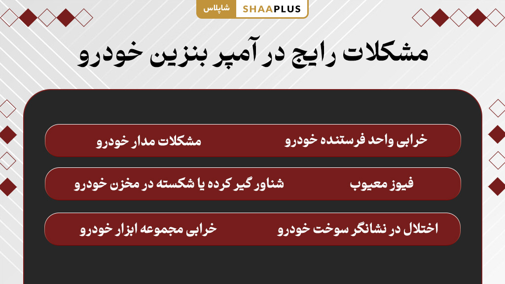 خرابی های رایج در آمپر بنزین ماشین