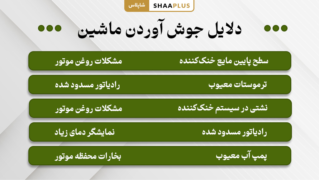 علت های جوش آوردن ماشین 