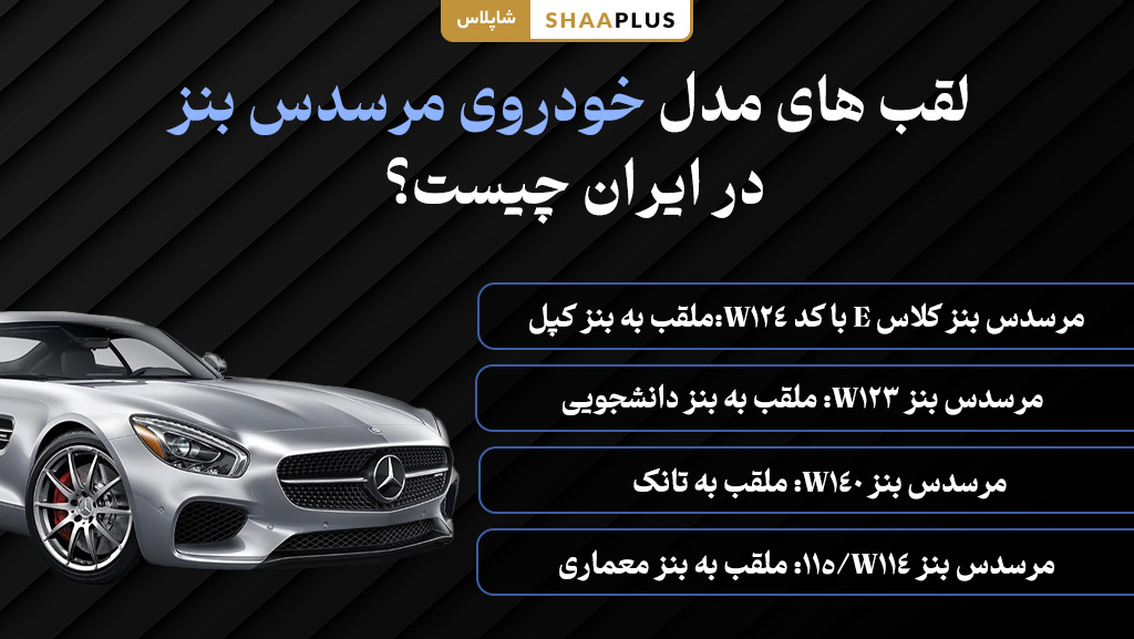 القاب های مدل بنز در ایران