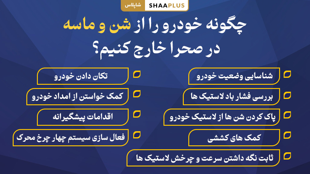 نحوه درآوردن ماشین از شن و ماسه 